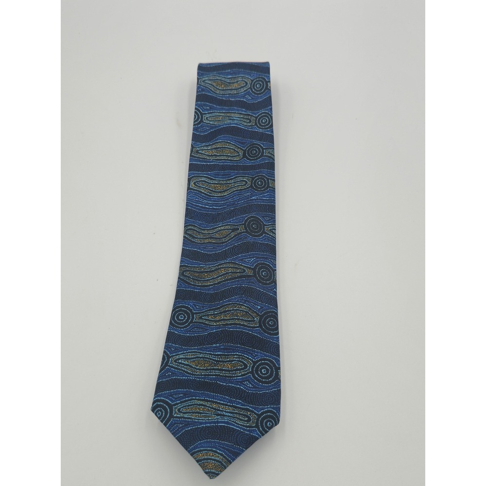 Yijan Australia Tie Mens One Size Blue Good Water Dreaming Maureen Hudson Art